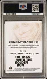 2013 James Bond Autograph Lulu Auto Singer Limited Edition PSA 10/10